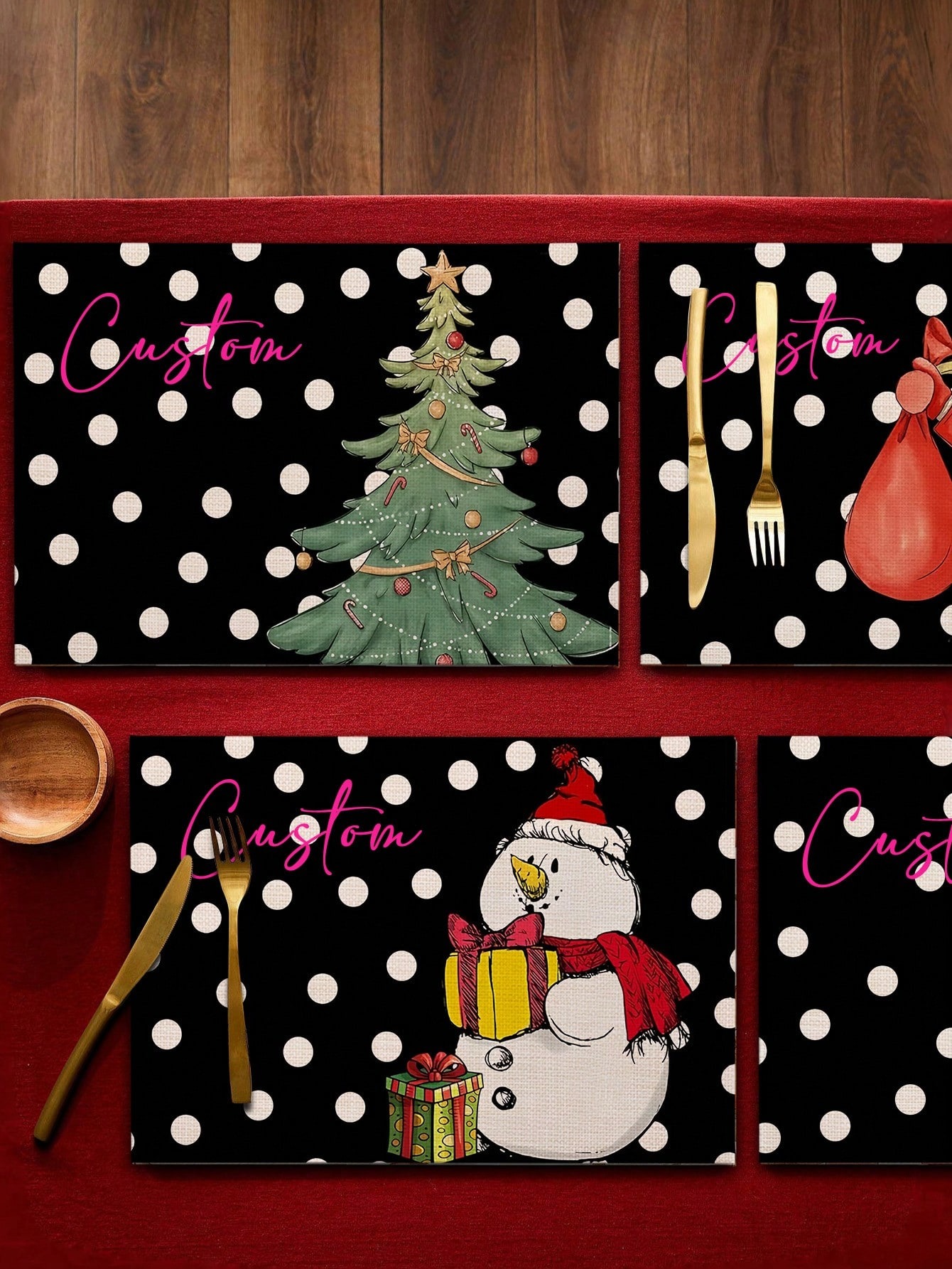 Personalized Christmas Custom Placemats